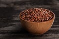 Sprouting Seeds in a Wooden bowl Royalty Free Stock Photo