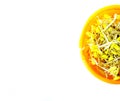 sprouts on the bowl isolated on white background Royalty Free Stock Photo