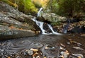 Spruce Flats falls, autumn Royalty Free Stock Photo