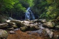 Spruce Flats Falls in the Smoky Mountains. Royalty Free Stock Photo