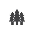 Spruce forest icon vector