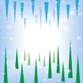 Spruce icicle abstract background Royalty Free Stock Photo