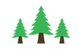 Spruce, Pine Trees, Fir Tree, Grass, Logo, Nature, Green, Icon set of Vector Royalty Free Stock Photo