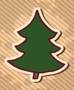 Spruce tree Christmas design element Royalty Free Stock Photo