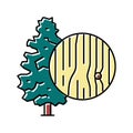 spruce wood color icon vector illustration