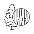 spruce wood line icon vector illustration