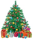 Spruced Christmas tree Royalty Free Stock Photo