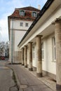 Sprudelhof, mineral waters spa complex, external colonnade of the Bathhouse 7, Bad Nauheim, Hesse, Germany Royalty Free Stock Photo