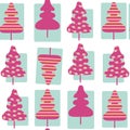 Spruse tree seamless simple pattern, vector image. It is located