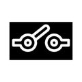 spst electrical mechanism glyph icon vector illustration Royalty Free Stock Photo