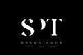 SPT abstract letter logo design Royalty Free Stock Photo