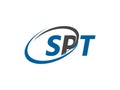 SPT letter creative modern elegant logo design Royalty Free Stock Photo