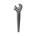 spud wrench tool color icon vector illustration