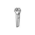 spud wrench tool isometric icon vector illustration