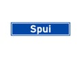 Spui isolated Dutch place name sign. City sign from the Netherlands.