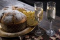 Spumante e Panettone di Natale