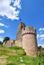 Spur castle ruin called Wachtenburg in city Wachenheim in Rhineland-Palatinate Royalty Free Stock Photo