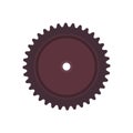 Spur gear vector icon engineering wheel equipment pinion. Cogwheel technology illustration circle engine mechanical mechanism Royalty Free Stock Photo