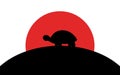 Spurred Tortoise icon, african animal, silhouette art image