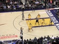 Spurs Tim Duncan ask for the ball from Tony Parker