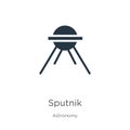 Sputnik icon vector. Trendy flat sputnik icon from astronomy collection isolated on white background. Vector illustration can be