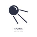 sputnik icon on white background. Simple element illustration from Astronomy concept