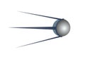 Sputnik One First of Earth Satellites Gray Icon Royalty Free Stock Photo