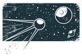 Sputnik in the space(vector)