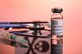 Sputnik Vaccine with Stethoscope and Syringe - Danger Death Inoculation