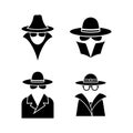 Spy icon set design illustration isolated Royalty Free Stock Photo