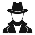 Spy icon, simple style Royalty Free Stock Photo