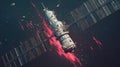 Spy Satellite Suffers Global Surveillance Breach as Red Encryption Failure Disrupts Operations in Space Environment Royalty Free Stock Photo