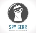 Spy shop logo Royalty Free Stock Photo