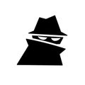 Spy silhouette icon. Clipart image