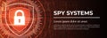 Spy Systems. The Red Digital Background. Vector.