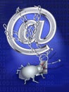 A spy virus breaks up e-mail Royalty Free Stock Photo