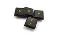 Spy word written with computer buttons
