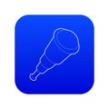 Spyglass icon blue vector Royalty Free Stock Photo