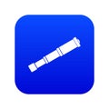 Spyglass icon digital blue Royalty Free Stock Photo