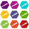 Spyglass icon set color hexahedron