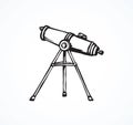 Spyglass. Vector drawing Royalty Free Stock Photo