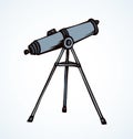 Spyglass. Vector drawing Royalty Free Stock Photo