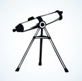 Spyglass. Vector drawing Royalty Free Stock Photo