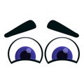 Spying eyes icon, cartoon style