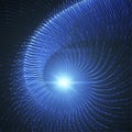 Spyral Blue Light Rays, Fireworks Or Energy Flow Royalty Free Stock Photo