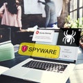 Spyware Computer Hacker Virus Malware Concept Royalty Free Stock Photo