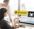 Spyware Computer Hacker Virus Malware Concept
