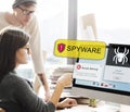 Spyware Computer Hacker Virus Malware Concept Royalty Free Stock Photo