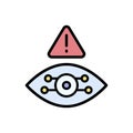 Spyware cyber attack icon. Simple color with outline vector elements of hacks icons for ui and ux, website or mobile application Royalty Free Stock Photo