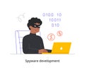 Spyware development abstract concept